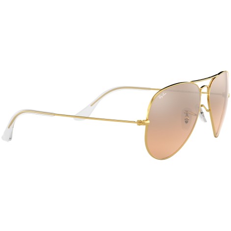 Aviator Gradient RB3025 gold metal pink