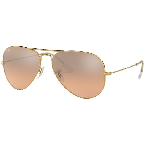 Aviator Gradient RB3025 gold metal pink