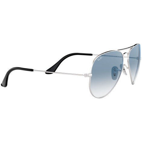 Aviator Gradient RB3025 silver metal blue