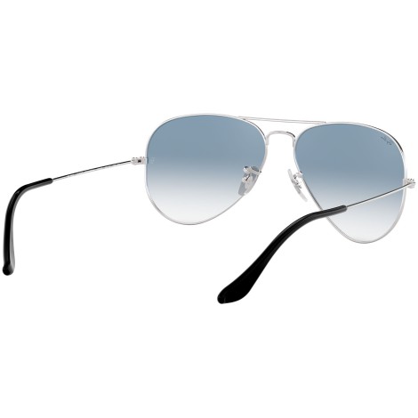 Aviator Gradient RB3025 silver metal blue