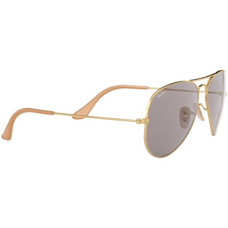 Aviator Washed Evolve RB3025 gold and grey