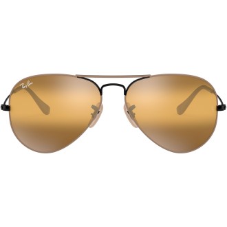 Aviator Large Metal RB3025 9153AG matte beige on black