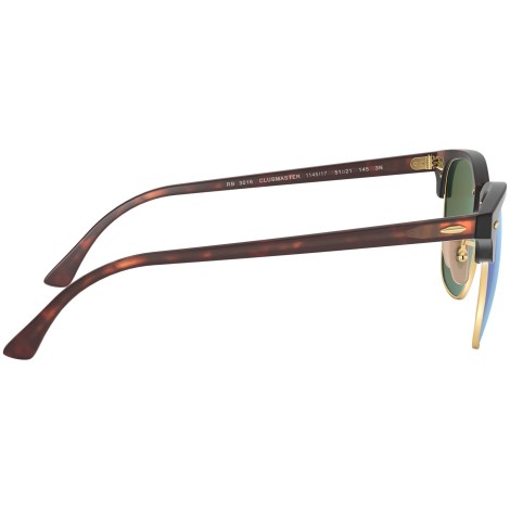 Clubmaster Flash Lenses RB3016 sand havana and gold