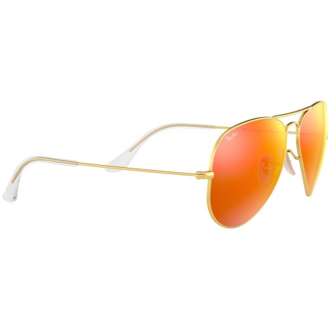 Aviator Flash Lenses RB3025 gold metal orange