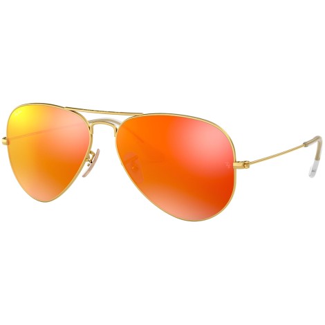 Aviator Flash Lenses RB3025 gold metal orange