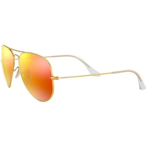 Aviator Flash Lenses RB3025 gold metal orange