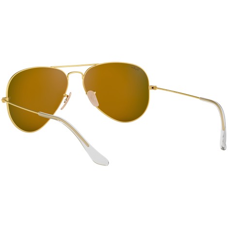 Aviator Flash Lenses RB3025 gold metal orange