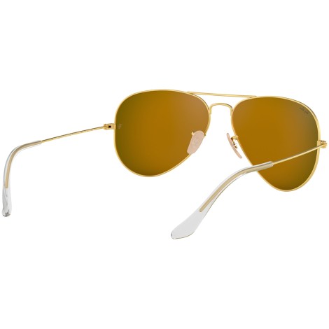 Aviator Flash Lenses RB3025 gold metal orange