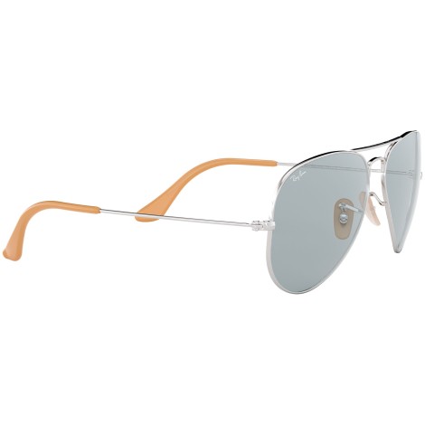 Aviator Washed Evolve RB3025 silver and blue