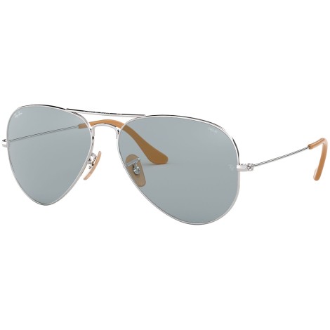 Aviator Washed Evolve RB3025 silver and blue