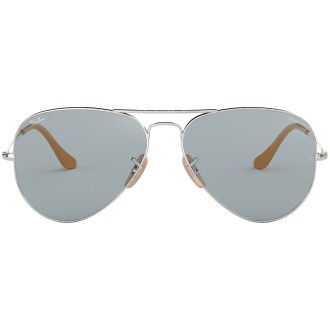 Aviator Washed Evolve RB3025 silver and blue