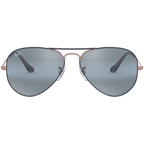 Aviator Large Metal RB3025 9156AJ matte dark blue on copper