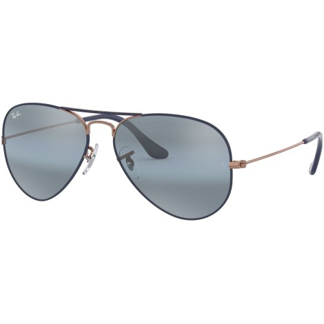 Aviator Large Metal RB3025 9156AJ matte dark blue on copper