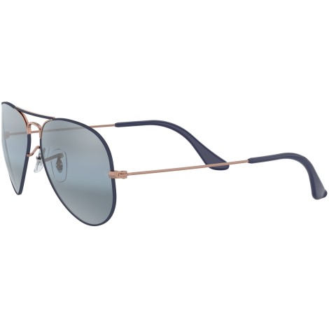 Aviator Large Metal RB3025 9156AJ matte dark blue on copper