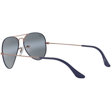 Aviator Large Metal RB3025 9156AJ matte dark blue on copper