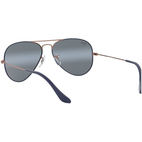 Aviator Large Metal RB3025 9156AJ matte dark blue on copper