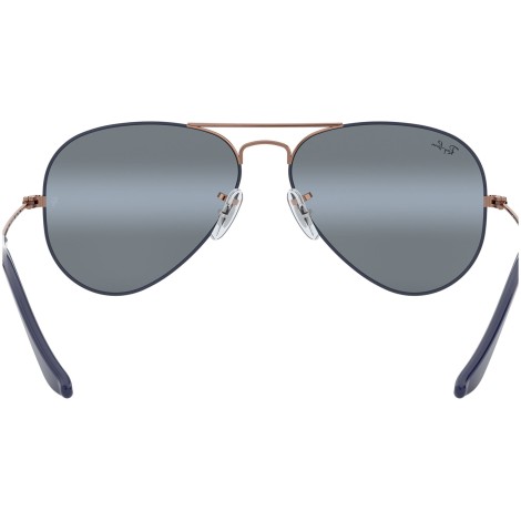 Aviator Large Metal RB3025 9156AJ matte dark blue on copper