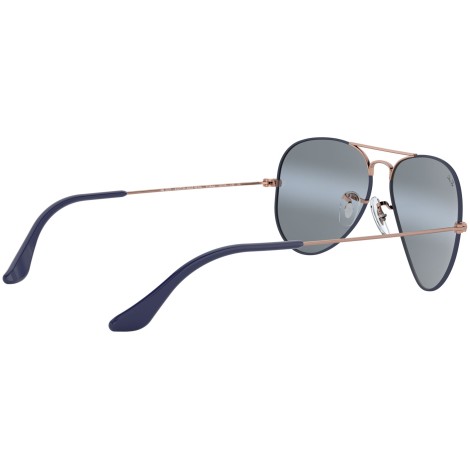 Aviator Large Metal RB3025 9156AJ matte dark blue on copper