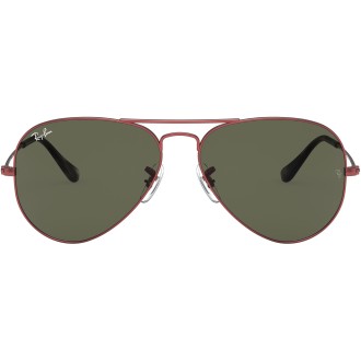 Aviator Large Metal RB3025 918831 sand transparent red