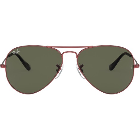 Aviator Large Metal RB3025 918831 sand transparent red