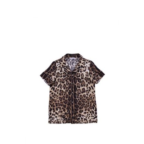 CAMICIA IN TWILL STAMPA LEOPARDO