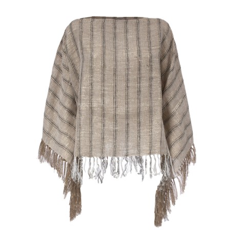 PONCHO IN LINO BRUNELLO CUCINELLI