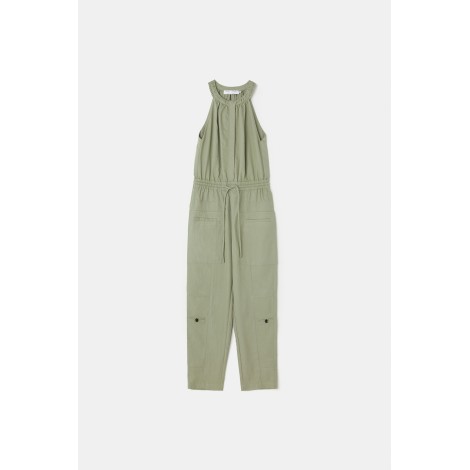 Proenza Schouler Drapey Suiting Tank Jumpsuit