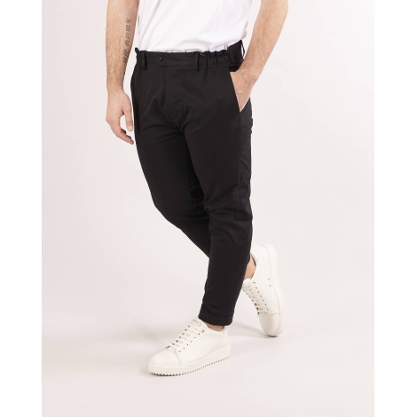 YES LONDON Pantalone in cotone caldo con elastico in vita Yes London