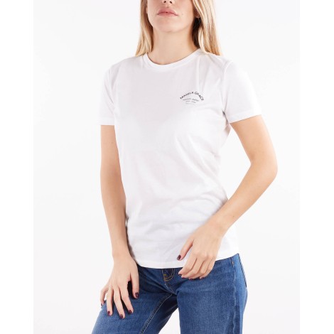 MANILA GRACE T-shirt con stampa a contrasto Manila Grace