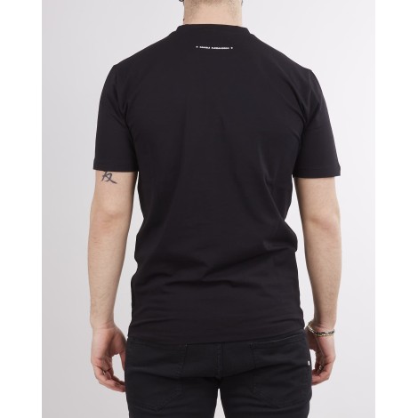 DANIELE ALESSANDRINI T-shirt basic con logo sulla spalla Daniele Alessandrini