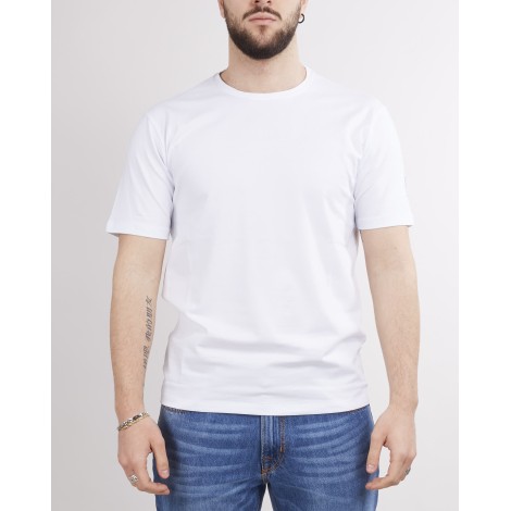 DANIELE ALESSANDRINI T-shirt basic con logo sulla spalla Daniele Alessandrini