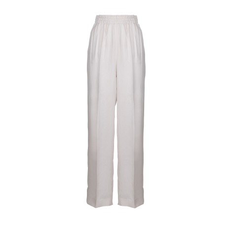 Prada Wide Straight Silk Trousers 42