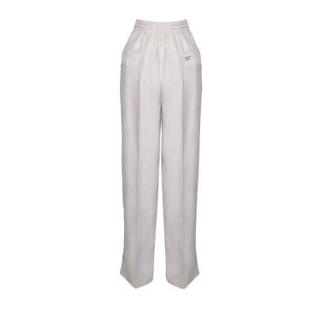 Prada Wide Straight Silk Trousers 42