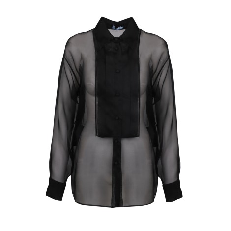 Prada Semi-Transparent Organza Shirt 44