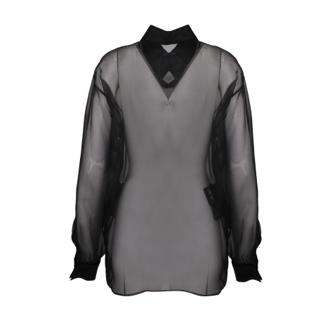 Prada Semi-Transparent Organza Shirt 44