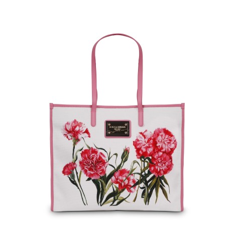 Dolce & Gabbana 'Carnations' Print Cotton Shopping Bag U