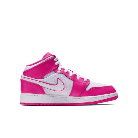 Jordan 1 Mid Hyper Pink White (GS)