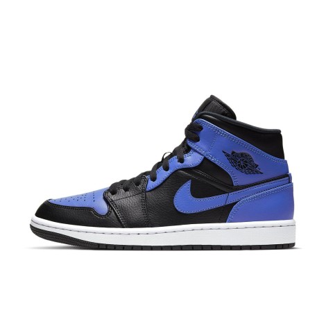 Jordan 1 Mid Hyper Royal Tumbled Leather