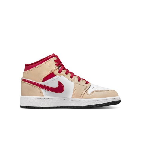 Jordan 1 Mid Light Cardinal Curry (GS)