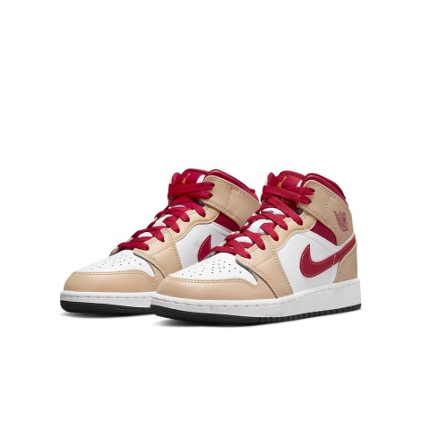 Jordan 1 Mid Light Cardinal Curry (GS)