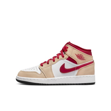 Jordan 1 Mid Light Cardinal Curry (GS)