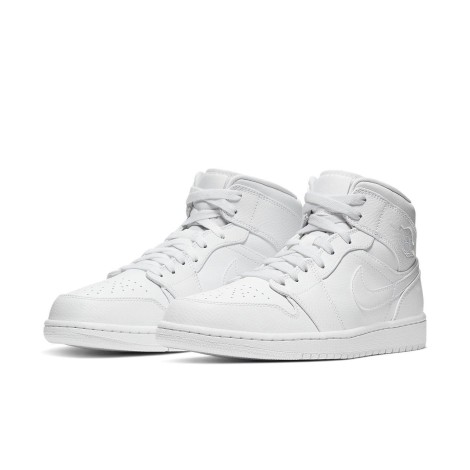 Jordan 1 Mid Triple White (2020)