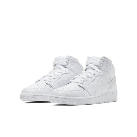 Jordan 1 Mid Triple White (GS)