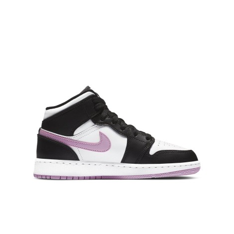 Jordan 1 Mid White Black Light Arctic Pink (GS)