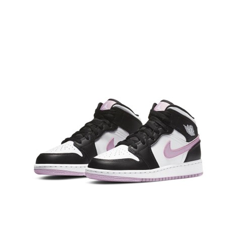 Jordan 1 Mid White Black Light Arctic Pink (GS)