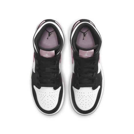 Jordan 1 Mid White Black Light Arctic Pink (GS)