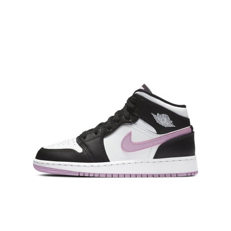 Jordan 1 Mid White Black Light Arctic Pink (GS)