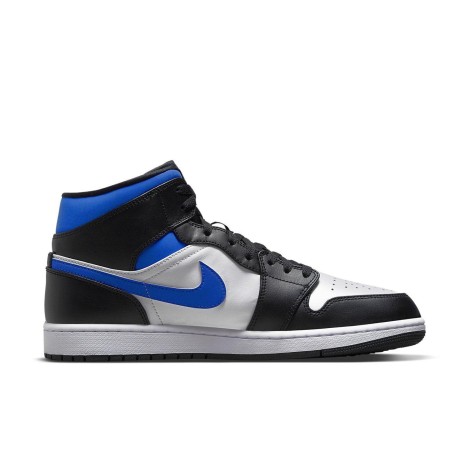 Jordan 1 Mid White Black Racer Blue