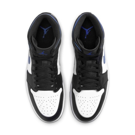 Jordan 1 Mid White Black Racer Blue