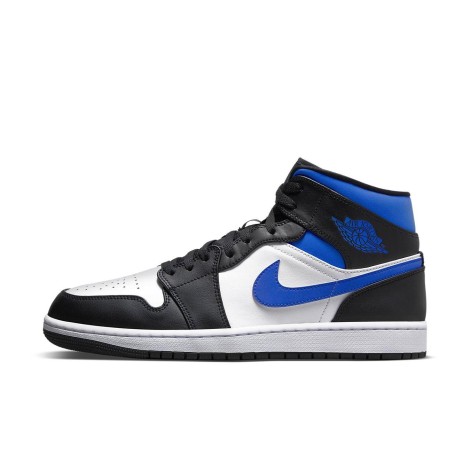 Jordan 1 Mid White Black Racer Blue